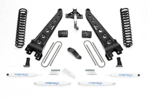 Fabtech 18 Ford F450/F550 4WD Diesel 6in Rad Arm Sys w/Coils & Perf Shks (Bundled Kit)