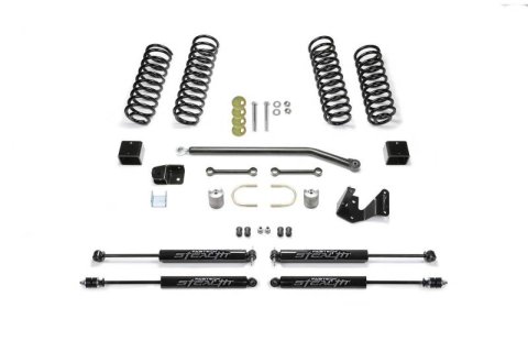 Fabtech 07-18 Jeep JK 4-Door 3in Sport Ii w/Stealth (1x fabFTS24129, 1x fabFTS24162, 1x fabFTS24178, 2x fabFTS6021, 2x fabFTS6265)