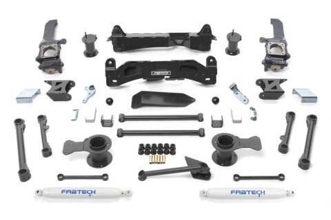 Fabtech 06-09 Toyota FJ 4WD 6in Basic Sys w/Perf Shks (1x fabFTS26010BK, 1x fabFTS26016BK, 1x fabFTS26017BK, 1x fabFTS26018BK, 2x fabFTS7237)