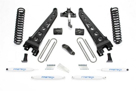 Fabtech 19-20 Ford F450/F550 4WD Diesel 6in Rad Arm Sys w/Coils & Perf Shks (Bundled Kit)