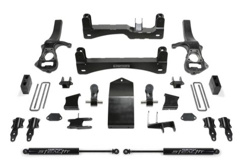Fabtech 19-20 GM C/K1500 P/U w/Trail Boss/At4 Pkg 4in Basic Sys w/Stealth (1x fabFTS21250, 1x fabFTS21251, 1x fabFTS21264, 2x fabFTS6240)