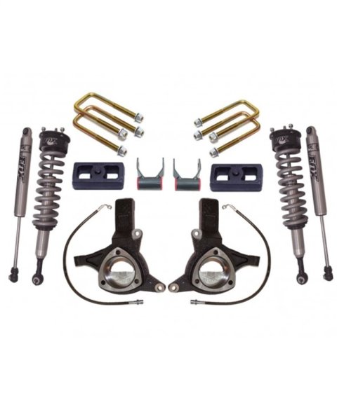 MaxTrac 07-16 GM C1500 2WD w/Cast Steel Susp. 7in/4in MaxPro Elite Spindle Lift Kit w/FOX Shocks (1x mxt701345, 1x mxt871325F, 1x mxt901355F)