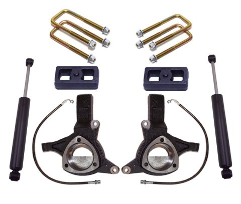 MaxTrac 16-18 GM C1500 2WD w/Stamped Steel Susp. 5in/3in MaxPro Spindle Lift Kit w/MaxTrac Shocks (1x mxt701550, 1x mxt901740)