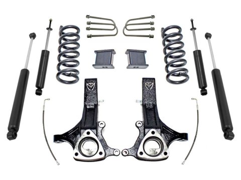 MaxTrac 02-08 Dodge RAM 1500 2WD 4.7L V8 7in/4in MaxPro Spindle Lift Kit w/MaxTrac Shocks (1x mxt702145, 1x mxt872170, 1x mxt902140)
