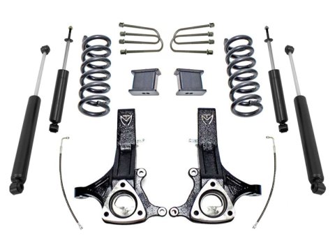 MaxTrac 02-08 Dodge RAM 1500 2WD 5.7L V8 Hemi 7in/4in MaxPro Spindle Lift Kit w/MaxTrac Shocks (1x mxt702145, 1x mxt872171, 1x mxt902140)