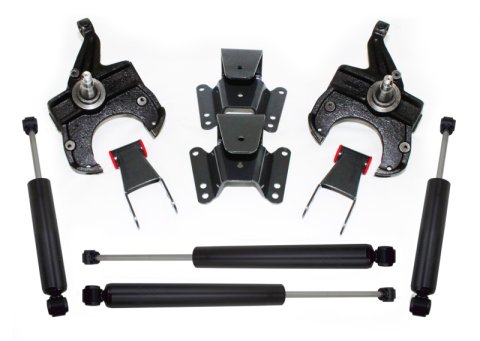 MaxTrac 73-87 Chevrolet C10 2WD 2.5in/4in Lowering Spindle Kit (1.25in Rotor) (Bundled Kit)