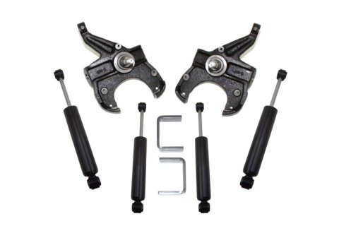 MaxTrac 73-87 Chevrolet C10 2WD 2.5in/5in Lowering Spindle Kit (1.25in Rotor) (1x mxt101125H, 2x mxt2000LL-4, 1x mxt301150, 1x mxt401100)