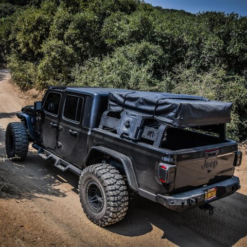 Westin 2021 Jeep Gladiator Overland Cargo Rack - Textured Black (1x wes51-20005, 1x wes51-30005)