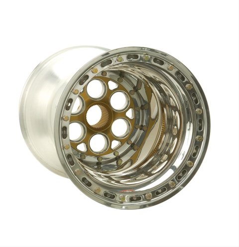 Weld Racing Magnum Sprint Spline Gold Anodized Wheels 15x18 Wheels, Anodized, 15 in. x 18.00 in., Aluminum, Matte Gold, 42-spline Bolt Circle, 5.00 in. Backspacing, Each