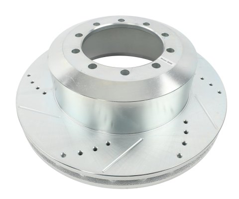 Power Stop Evolution Drilled and Slotted Rotors AR-8569XL Brake Rotors, Cross-Drilled Surface, Vented, Iron, Zinc Dichromate Plated, Left, Ford, Each