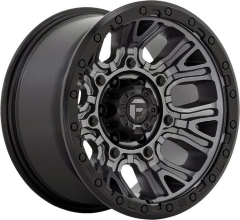 Fuel Off-Road Traction D825 Matte Gunmetal Wheels with Black Rings 20x9 20X9 6X5.5 M-GNMTL BLK-RG 1MM