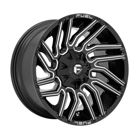 Fuel Off-Road Typhoon D773 Gloss Black Wheels with Milled Accents 22x12 22X12 6X135/5.5 G-BLK-MILL -44MM