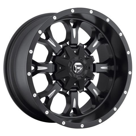 Fuel Off-Road Krank D517 Series Matte Black with Milled Accents Wheels 17x9 Wheels, Krank, 5x5.0 5x5.5 NB 5.75/20 87.1, NB -BLK MIL