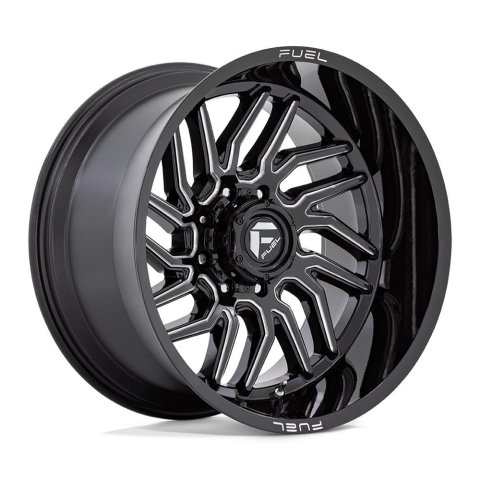 Fuel Off-Road Hurricane D807 Gloss Black Wheels with Milled Accents 20x10 20X10 6X5.5 G-BLK-MILL -18MM