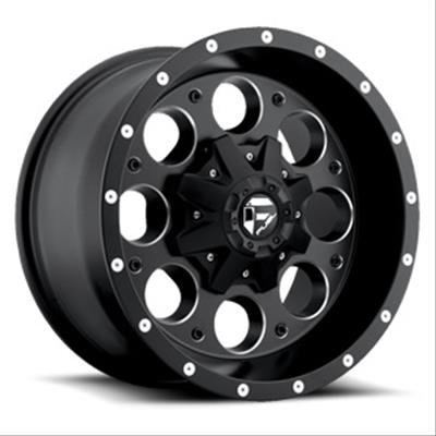 Fuel Off-Road Revolver D525 Series Matte Black with Milled Accents Wheels 18x9 Wheel, D525, Aluminum, Black, 18 in. x 9.0 in, 6 x 5.50 in/135mm Bolt Circle, 4.50 in Backspace