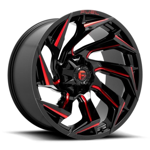 Fuel Off-Road Reaction D755 Gloss Black Milled Red Tint Wheels 18x9 REACTION 18X9 8x6.5 125.2 NLQ 01MM