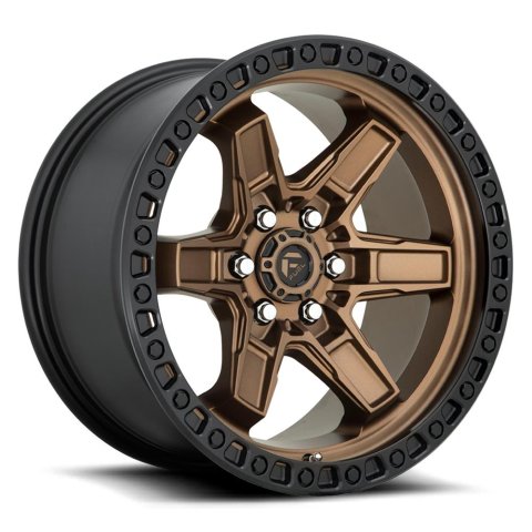 Fuel Off-Road Kicker D699 Matte Bronze Wheels with Black Lip 17x9 Wheels, 5 D699, 17 x 9, Aluminum, Bronze, Lip, 5 x 127mm Bolt Pattern, -12mm Offset, 4.530 in. Backspace, Each