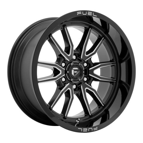 Fuel Off-Road Clash 6 D761 Gloss Black Wheels with Milled Accents 18x9 WHEEL, 18X9 6X5.5 G-BLK MILL -12MM