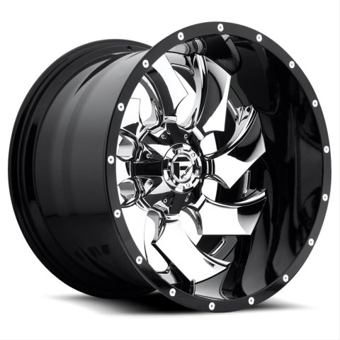 Fuel Off-Road Cleaver D240 Series Chrome Wheels 20x9 Wheel, Series, Aluminum, Chrome, 20 x 9.0 in., 5 x 5.50 in./150mm Bolt Circle, 5.750 in. Backspace