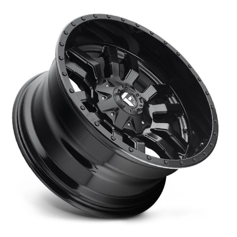 Fuel Off-Road Sledge D596 Series Matte Black Wheels with Gloss Lip 18x9 Wheel, Sledge, 18 x 8, Aluminum, Black, Lip, 6 x 135mm Bolt Pattern, +19mm Offset, 5.750 in. Backspace, Each