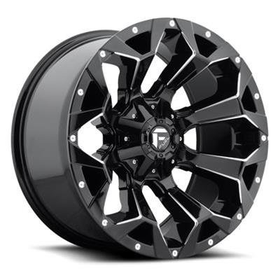 Fuel Off-Road Assault D576 Series Gloss Black Wheels with Milled Accents 17x9 Wheel, Assault, 17 x 9, Aluminum, 6 x 135mm Bolt Pattern, +2mm Offset, 5.080 in. Backspace, Each
