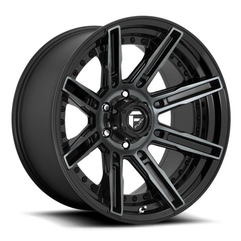 Fuel Off-Road Rogue D708 Gloss Black Wheels with Dark Tint Machined Accents 20x10 Wheels, D708, 20 x 10, Aluminum, Black, Accents, 6 x 139.7mm Bolt Pattern, -18mm Offset, 4.790 in. Backspace, Each