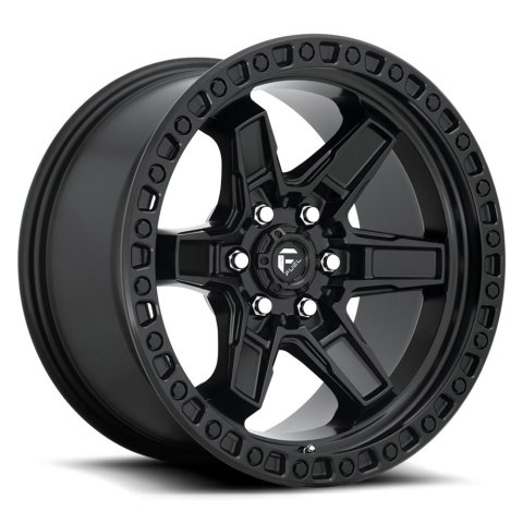 Fuel Off-Road Kicker D697 Matte Black Wheels 17x9 Wheels, 5 D697, 17 x 9, Aluminum, Black, 6 x 114.3mm Bolt Pattern, +12mm Offset, 5.470 in. Backspace, Each