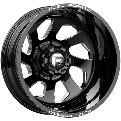 Fuel Off-Road FF39D Gloss Black Wheels with Milled Accents 20x8.25 WHEEL, D39 20X8.25 8X200 GL-BLK-MIL 105MM