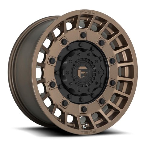 Fuel Off-Road Militia D725 Matte Bronze Wheels with Black Accents 20x10 MILITIA 20X10 5X5.5/150 ZDB -18MM