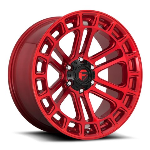 Fuel Off-Road Heater D719 Candy Red Wheels with Milled Accents 17x9 HEATER 6x139.70 CANDY RED MACHINED (-12 mm)