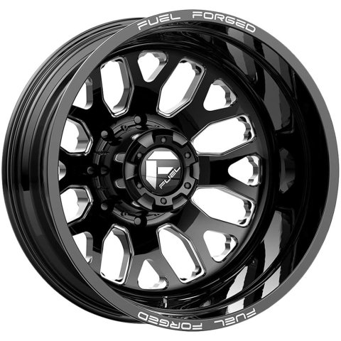 Fuel Off-Road FF19D Gloss Black Wheels with Milled Accents 22x8.25 WHEEL, D19 22X8.5 10X225 GL-BLK-MIL -202MM