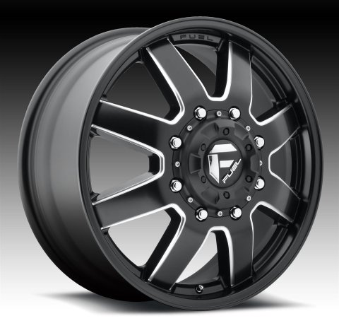 Fuel Off-Road Maverick D538 Series Matte Black Dually Wheels with Milled Accents 17x6.5 Wheels, Front (New), Front (New) 8x210 NBD8.48 116 154.3, NBD-Matte BLK MIL