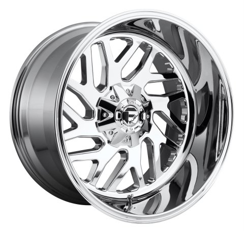 Fuel Off-Road Triton D609 Series Chrome Wheels 22x10 Wheel, Triton, 22 x 10, Aluminum, Chrome, 8 x 170mm Bolt Pattern, -18mm Offset, 4.790 in. Backspace, Each