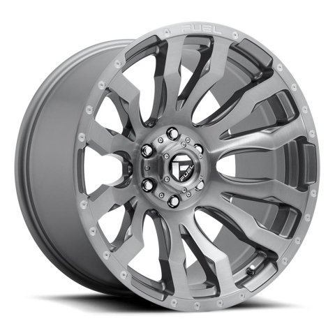 Fuel Off-Road Blitz D693 Platinum Wheels 20x9 Wheels, D693, 20 x 9, Aluminum, Brushed Gunmetal, 6 x 139.7mm Bolt Pattern, +1mm Offset, 5.040 in. Backspace, Each
