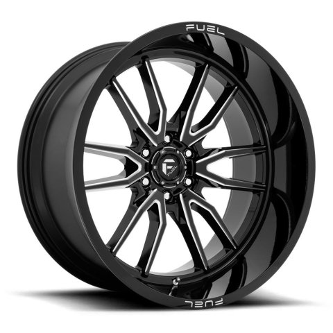 Fuel Off-Road Clash 6 D761 Gloss Black Wheels with Milled Accents 22x12 CLASH 22X12 6X5.5 106.1 NBL -44MM