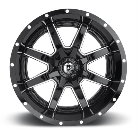 Fuel Off-Road Maverick D610 Series Gloss Black Wheels with Milled Accents 17x9 Wheels, Maverick, 6x1356x5.5 NBL4.50 -12 106.4, NBL-Gloss BLK MIL