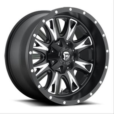 Fuel Off-Road Throttle D513 Series Matte Black with Milled Accents Wheels 17x6.5 Wheel, D513, 17 in. x 6.5 in., Aluminum, Black, 8 x 6.50 in. Bolt Circle, 8.80 in. Backspace