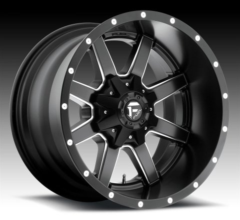Fuel Off-Road Maverick D538 Series Matte Black with Milled Accents Wheels 17x8.5 Wheels, Maverick, 6x4.5 6x5.5 NBD5.5 20 78.1, NBD-Matte BLK MIL