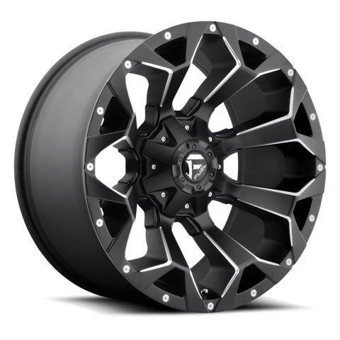 Fuel Off-Road Assault D546 Series Matte Black Wheels with Milled Accents 20x9 Wheels, Assault, 5x5.5 5x150 NB 5.00/01 110.3, NB -BLK MIL