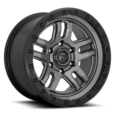 Fuel Off-Road Ammo D701 Anthracite Wheels with Black Ring 17x9 Wheels, D701, 17 x 9, Aluminum, Anthracite, Ring, 5 x 127mm Bolt Pattern, +1mm Offset, 5.040 in. Backspace, Each