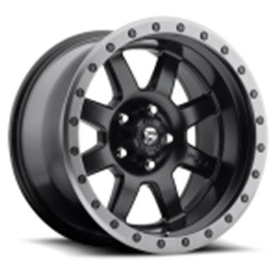 Fuel Off-Road Trophy D551 Series Matte Black with Anthracite Ring Wheels 17x8.5 Wheel, D551, 17 in. x 8.5 in., Aluminum, Black, 5 x 5.00 in. Bolt Circle, 4.5 in. Backspace