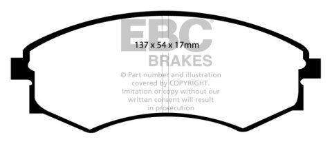 EBC Yellowstuff Brake Pads DP41358R Pads, Yellowstuff, Aramid Fiber, Front, Hyundai, Kia, Set