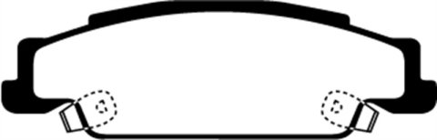 EBC Greenstuff Passenger Car Organic Brake Pads DP21646 Pads, Greenstuff, Organic, Rear, Cadillac, CTS, STS, Set