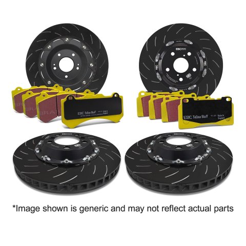 EBC Stage 26 Kits Yellowstuff Brake Pads and SG2 Rotors for 2016-2023 TTS QUATTRO - S26KF1017 Disk Kit, DP42256R+SG2FC1877