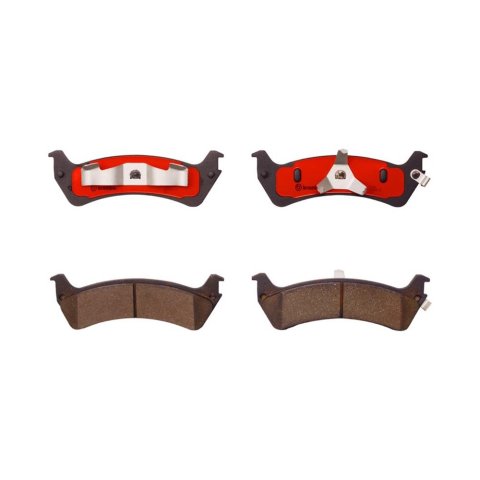 Brembo NAO Ceramic Brake Pads P24042N Pads, Brembo, Ceramic, Integrally Molded, Shims, Ford, Set