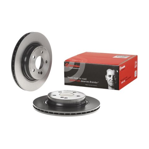 Brembo Premium UV Coated Brake Rotors 09.A760.11 Rotor, Brembo, Vented, Solid Surface, 11.81 in. Diameter, Iron, UV-Coated, Mercedes-Benz, Each