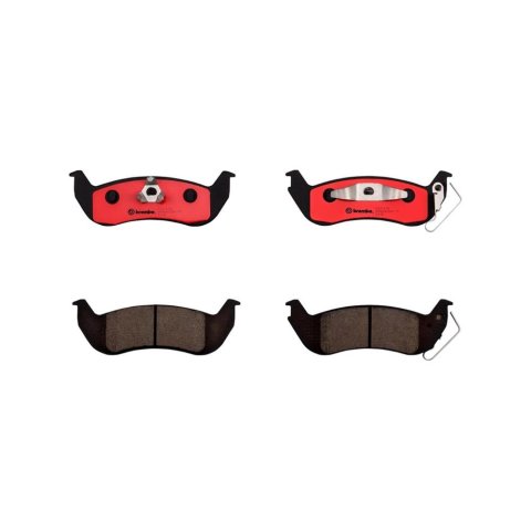 Brembo NAO Ceramic Brake Pads P24137N Pads, Brembo, Ceramic, Integrally Molded, Shims, Ford, Set