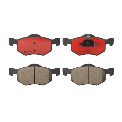Brembo NAO Ceramic Brake Pads P24056N Pads, Brembo, Ceramic, Integrally Molded, Shims, Ford, Set