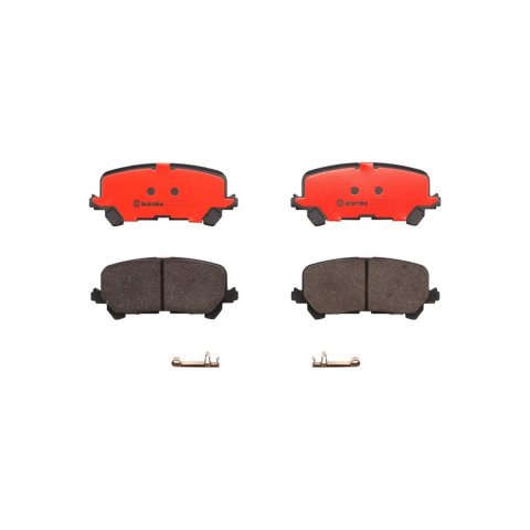 Brembo NAO Ceramic Brake Pads P28088N Pads, Brembo, Ceramic, Integrally Molded, Shims, with Hardware, For use on Acura®, Set