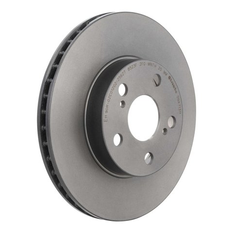 Brembo Premium UV Coated Brake Rotors 09.A713.11 Rotor, Brembo, Vented, Solid Surface, 10.04 in. Diameter, Iron, UV-Coated, Toyota, Each